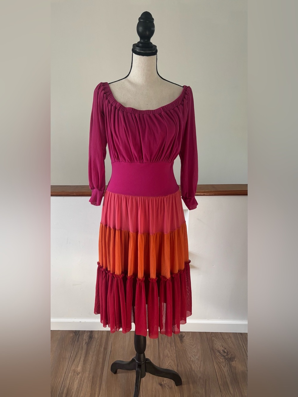 Petit Pois by Vivianna G Tiered Dress Size Small